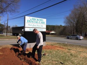 Commercial Electric at Dental Office - Trenching & Wiring Sign in Hickory, NC (3)