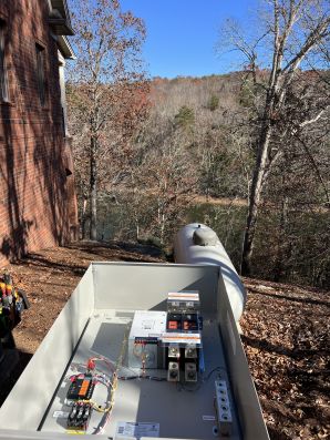 Electrician in Hickory, NC

Preparing for a new Automatic 400 Amp Transfer Switch and 24 KW Generator on Lake Hickory (1)